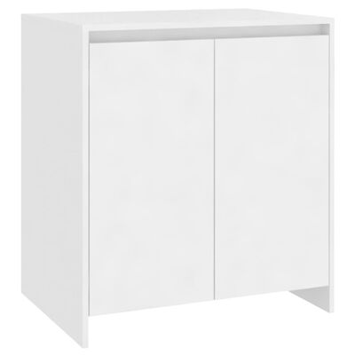 vidaXL خزانة جانبية 2ق لون أبيض خشب صناعي