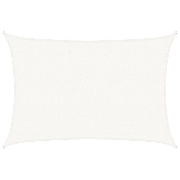 vidaXL مظلة شراعية 160 جم/م² أبيض 2.5×4 م HDPE