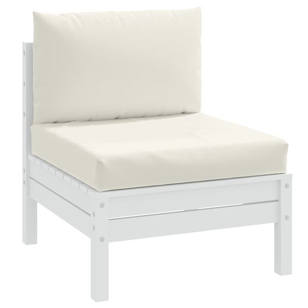 vidaXL وسائد باليت 2 ق كريمي ميلانج قماش