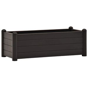 vidaXL حوض حديقة مرتفع PP أنثراسايت 100&times;43&times;35 سم