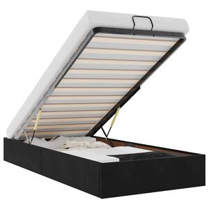 vidaXL إطار سرير بوف دون مرتبة لون أسود 190x90 سم مخمل