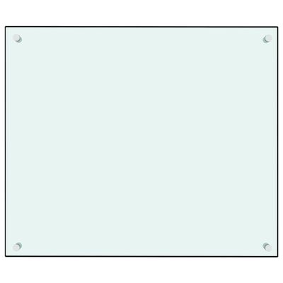vidaXL لوح باكسبلاش شفاف للمطبخ 70×60 سم زجاج مقسى