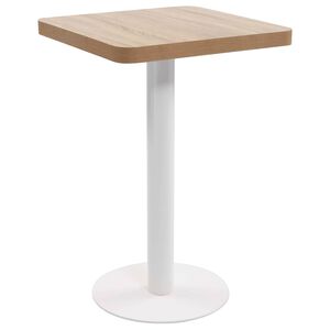 vidaXL طاولة بيسترو بنية فاتحة 50&times;50 سم من خشب MDF