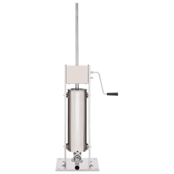 vidaXL ماكينة حشو سجق يدوية فضي7 لتر فولاذ مقاوم للصدأ