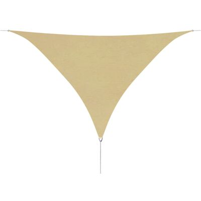 vidaXL مظلة شراعية قماش أكسفورد مثلثة الشكل 3.6×3.6×3.6 سم بيج