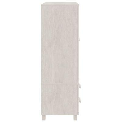 vidaXL خزانة ملابس أبيض 99×45×137 سم خشب صنوبر صلب