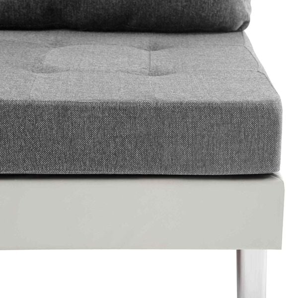 vidaXL أريكة أبيض جلد صناعي