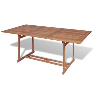 vidaXL طاولة حديقة 180&times;90&times;75 سم خشب ساج صلب