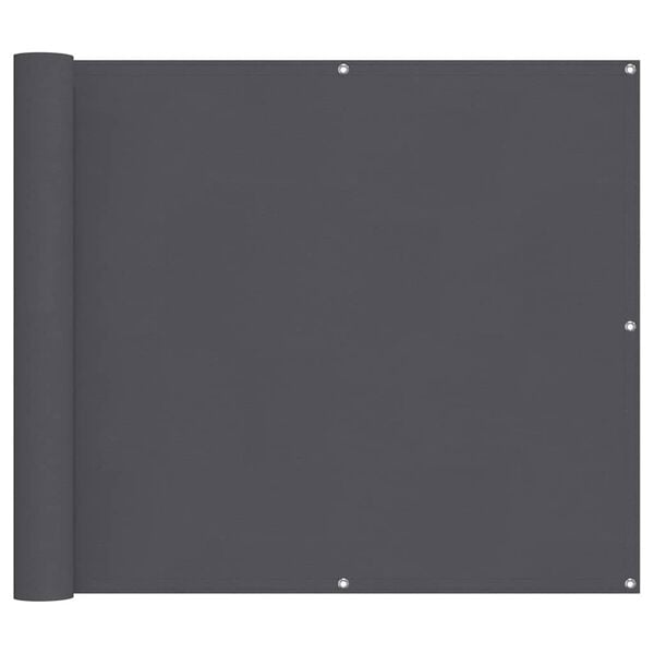 vidaXL ساتر شرفة أنثراسيت 90&times;500 سم قماش أكسفورد