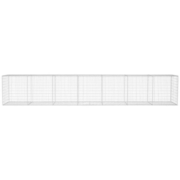 vidaXL شبك جدار جابيون مع غطاء من الفولاذ المجلفن 600×50×100 سم