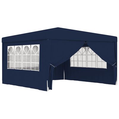 vidaXL خيمة حفلات احترافية بجدران جانبية 4×4 م أزرق 90 جم/م²