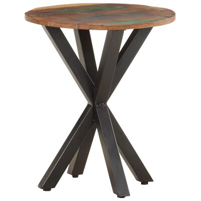 vidaXL طاولة جانبية 48×48×56 سم خشب صلب مستصلح