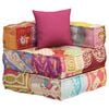 vidaXL Modular Pouffe with Pillow Patchwork Fabric - Untranslated