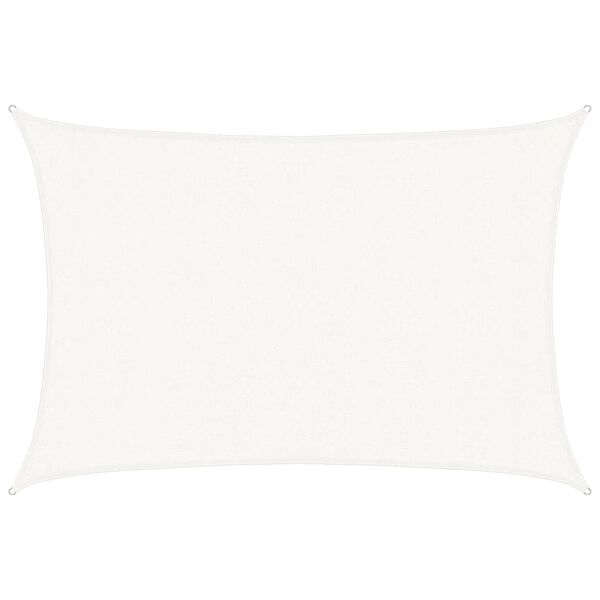 vidaXL مظلة شراعية 160 جم/م² أبيض 3×4 م HDPE