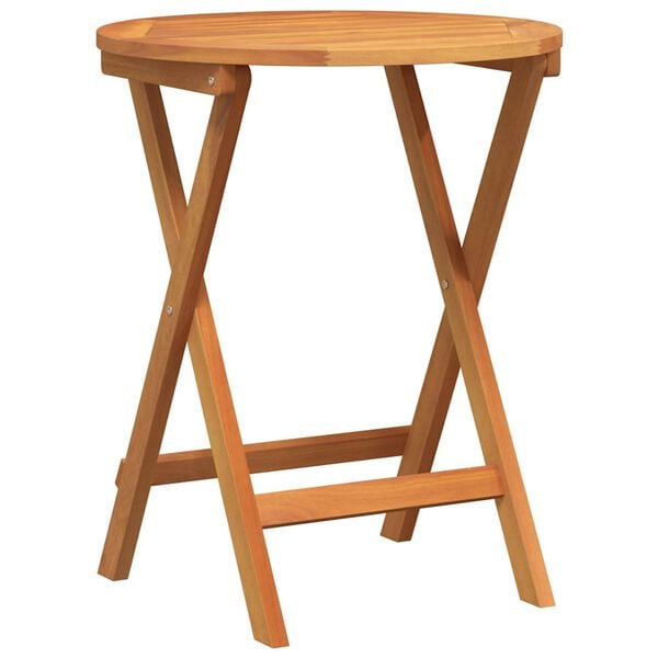 vidaXL طاولة حديقة طبيعي 60 x 60 x 72 cm خشب الأكاسيا الصلب