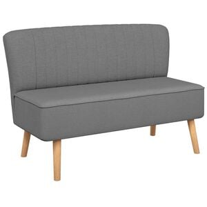 vidaXL كنبة قماش 117&times;55.5&times;77 رمادي فاتح