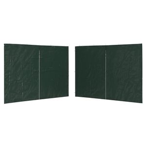 vidaXL جدار خيمة حفلات 2 ق مع سحاب PE أخضر