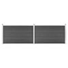 3070447 vidaXL Fence Panel Set WPC 353x105 cm Black (148975+148976) - Untranslated