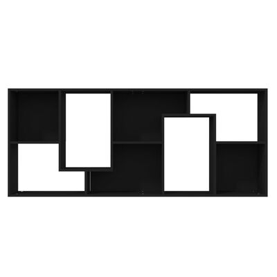 vidaXL خزانة كتب أسود 67×24×161 سم خشب مضغوط
