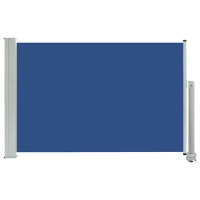 vidaXL مظلة فناء جانبية قابلة للسحب 60×300 سم أزرق