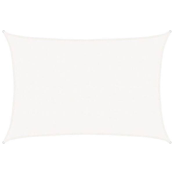 vidaXL مظلة شراعية 160 جم/م&sup2; أبيض 5&times;7 م HDPE