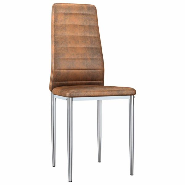 vidaXL كراسي الطعام 2 pcs بني 41.5 &times; 48 &times; 99 سم