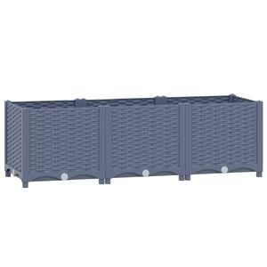 vidaXL حوض زراعي مرتفع 120&times;40&times;38 سم بولي بروبيلين