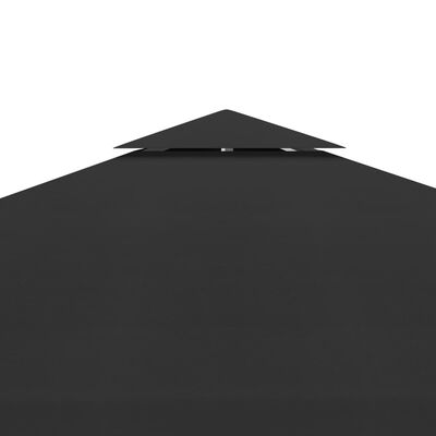 vidaXL غطاء جازيبو علوي ذو طبقتين 310 جرام/م² 3×3 م أسود