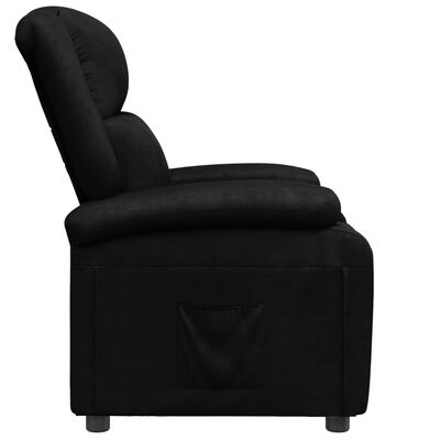 vidaXL كرسي قابل للإمالة أسود جلد صناعي