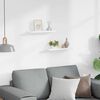 vidaXL رفوف إطار الصور، قطعتان، أبيض، 40&times;9&times;3 سم، خشب ليفي متوسط الكثافة (MDF)