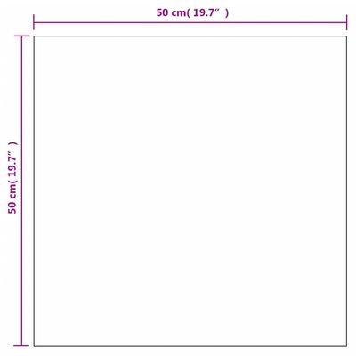 vidaXL مرايا حائط 2ق 50x50 سم زجاج مربع