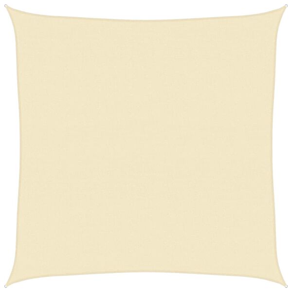 vidaXL مظلة شراعية 160 جم/م² كريمي 5×5 م HDPE