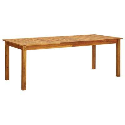 vidaXL طاولة حديقة 200×90×74 سم خشب أكاسيا صلب
