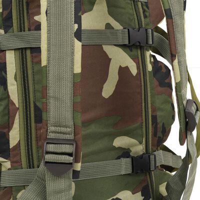 vidaXL حقيبة دوفيل طراز جيش 3 في 1 120 لتر لون جيشي