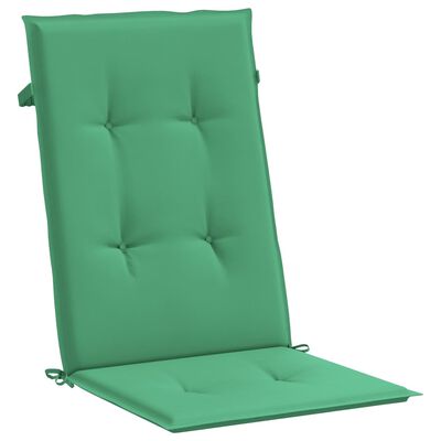 vidaXL وسائد كرسي حديقة 2 ق أخضر 120×50×3 سم