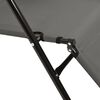 vidaXL كراسي تشمس قابلة للطي 2 ق مع مساند قدم فولاذ رمادي