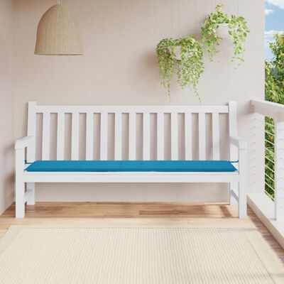 vidaXL وسادة أريكة حديقة لون أزرق 200×50×3 سم