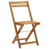 vidaXL عدد 3 قطع طقم بيسترو قابل للطي مع وسائد خشب أكاسيا صلب