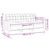 vidaXL أريكة 3 مقاعد لون رمادي فاتح 180 سم قماش