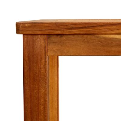 vidaXL طاولة كونسول للحديقة 80×35×75 سم خشب أكاسيا صلب