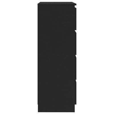 vidaXL خزانة جانبية أسود 60×35×98.5 سم خشب صناعي