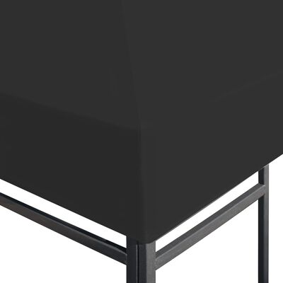 vidaXL غطاء جازيبو علوي 270 جرام/م² 4×3 م أسود