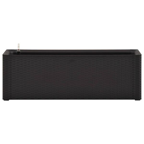 vidaXL حوض حديقة مرتفع مع نظام سقي ذاتي أنثراسايت 100×43×33 سم