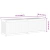 vidaXL صندوق حديقة 175&times;50&times;55 سم خشب ساج صلب