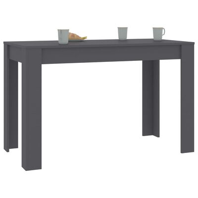 vidaXL طاولة سفرة رمادي 120×60×76 سم خشب مضغوط