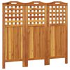 vidaXL مقسم غرفة 3-ألواح 121.5&times;2&times;115 سم خشب أكاسيا صلب