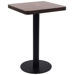 vidaXL طاولة بيسترو بنية داكنة 50&times;50 سم من خشب MDF