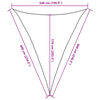 vidaXL مظلة شراعية 160 جم/م&sup2; أبيض 5&times;6&times;6 م HDPE