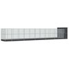 vidaXL Aviary with Extension Silver 1244x203x216 cm Steel - Untranslated