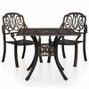 3070577 vidaXL 3 Piece Bistro Set Cast Aluminium Bronze (315567+315588) - Untranslated